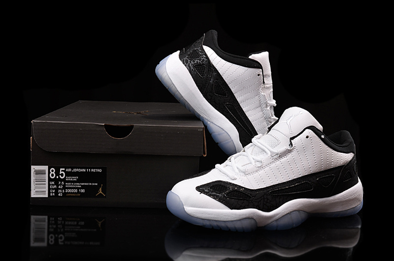 2015 Air Jordan 11 Low Retro Shoes White Black