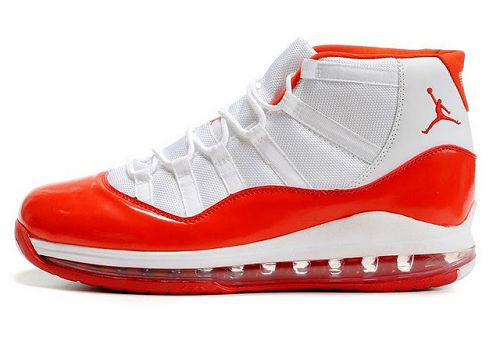 Light Air Cushion Jordan 11 White Orange Shoes