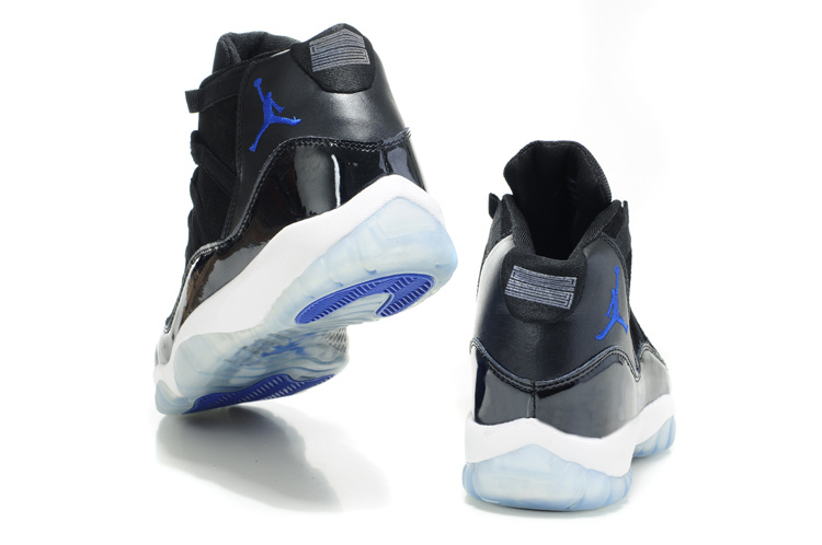 Comfortable Air Jordan 11 Suede Black White Blue Shoes