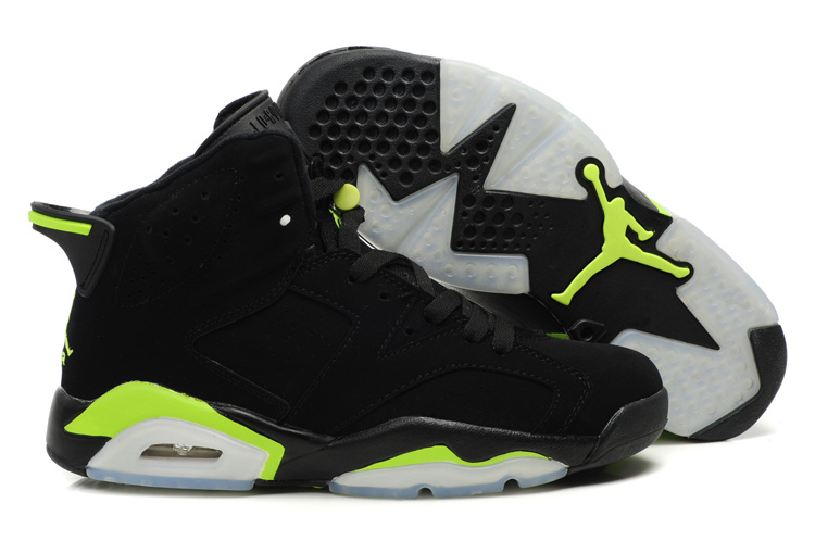 Special Air Jordan Retro 6 Black White Green