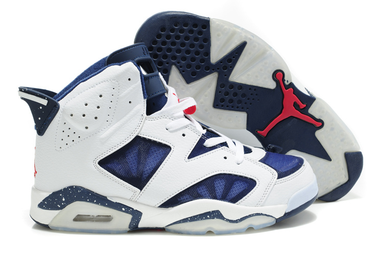 2012 Air Jordan 6 Net Vamp White Blue Shoes