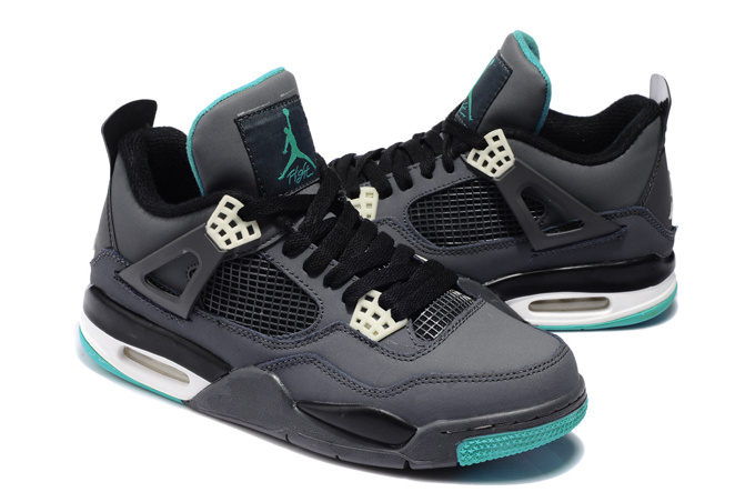 New Air Jordan 4 Grey Blue Shoes