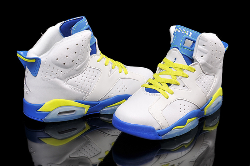 new yellow and blue jordans