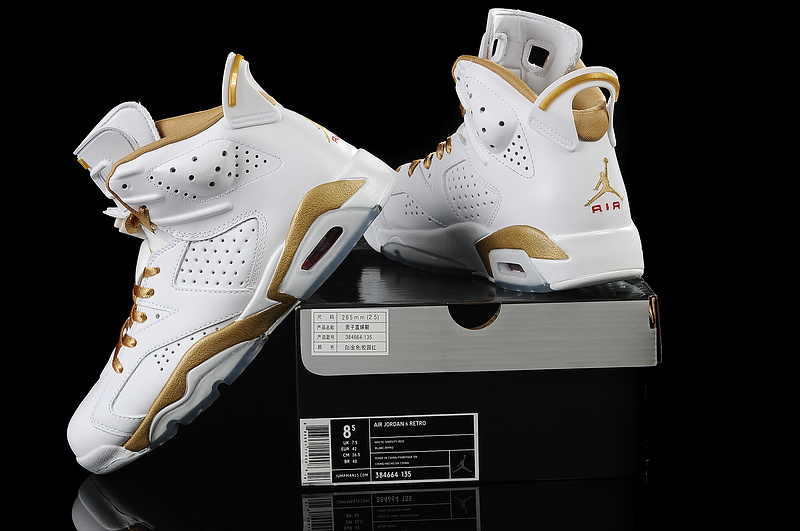 white and gold 6s Sale Jordan Shoes