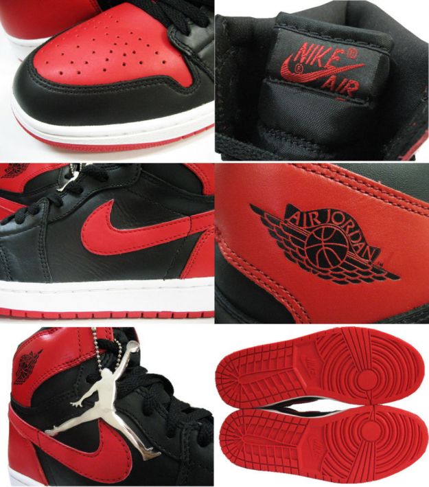 Claasic Air Jordan 1 Black Varsity Red White Shoes