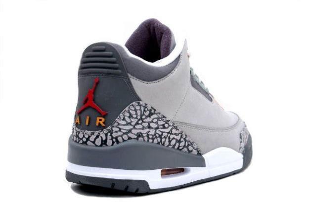 Classic Air Jordan 3 Retro Silver Sport Red Light Graphite Orange Peel Shoes